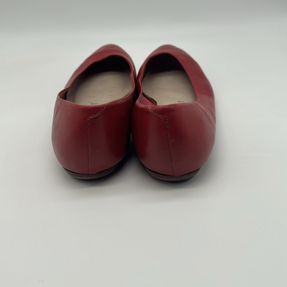 Vintage 90s Partners Mervyns Fuisha Pink Leather Pointed Toe Shoe Slip On Flats - Picture 5 of 16